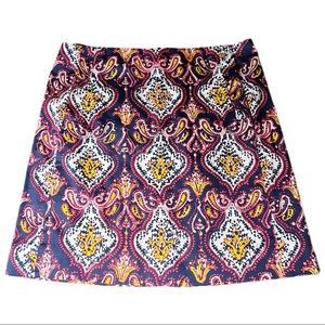 J Crew Factory Casual Paisley Skirt Women’s Size 00
